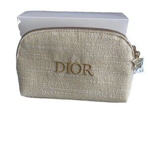 Dior Limited Edition Gold Cosmetic Pouch – New Travel Toiletry Case Luxury Gift